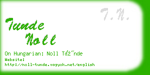 tunde noll business card